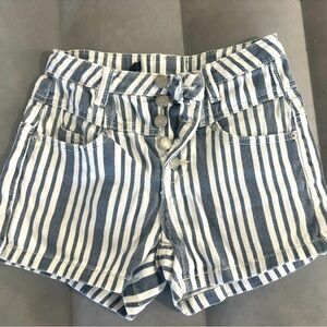 High waisted striped shorts